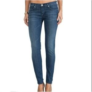 Hudson Jeans Krista Super Skinny 28 DISH Medium‎ Blue Distressed Stretch Classic